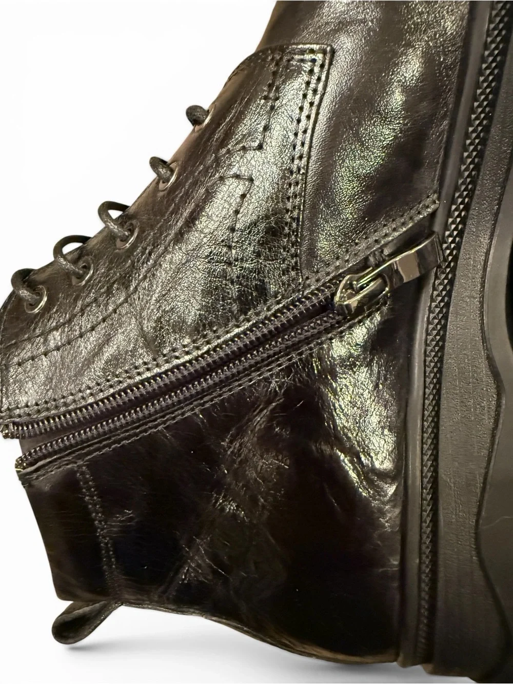 Vintage Foundry Black Leather Lace-Up Ankle Boots NWOB Men’s 8.5